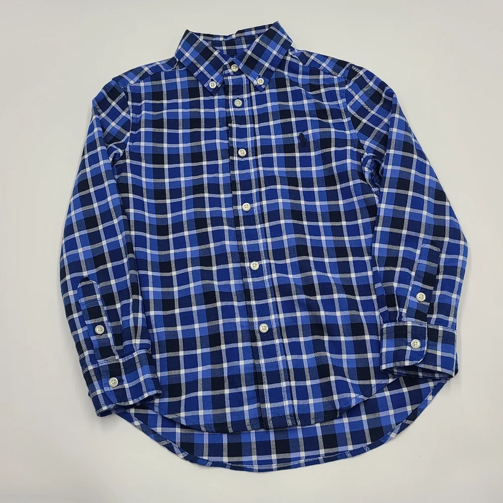 Ralph Lauren boys' brushed cotton button down shirt size 5